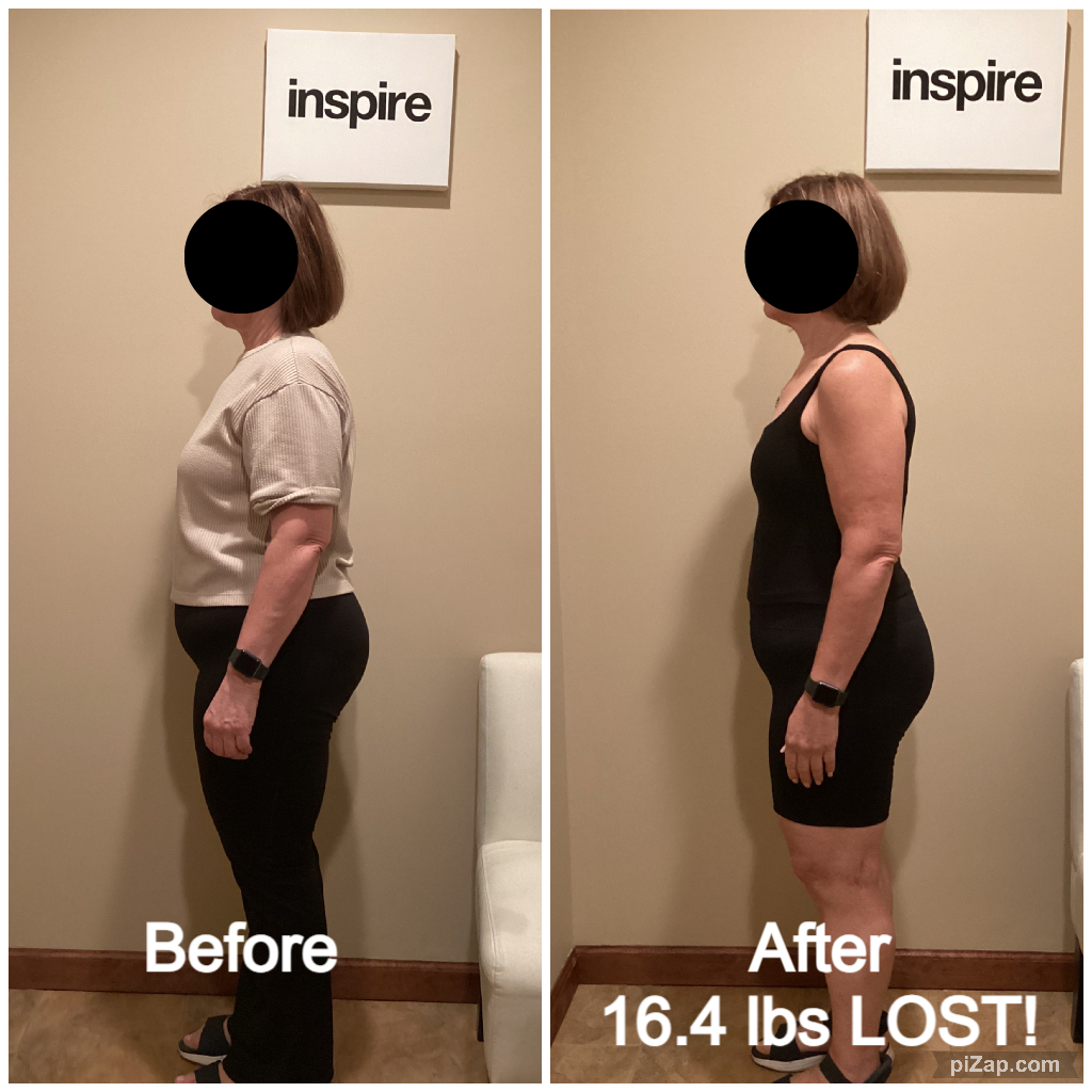Inspire client AM, lost 16.4 pounds
