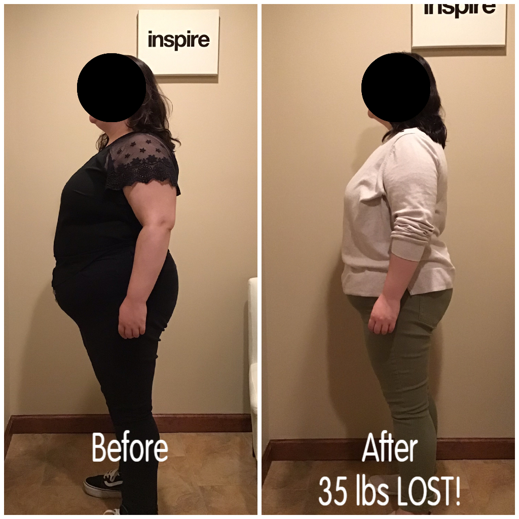 Inspire client AP, lost 35 pounds