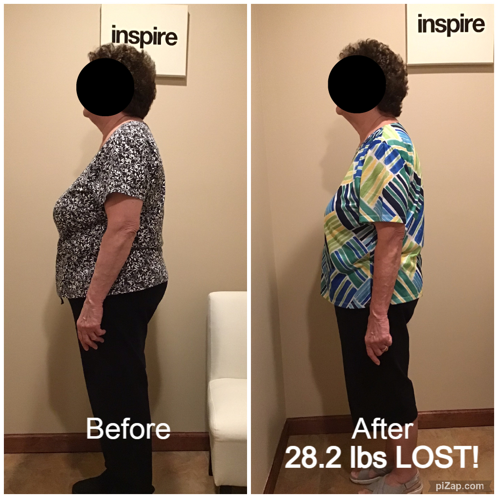 Inspire client BP, lost 28.2 pounds