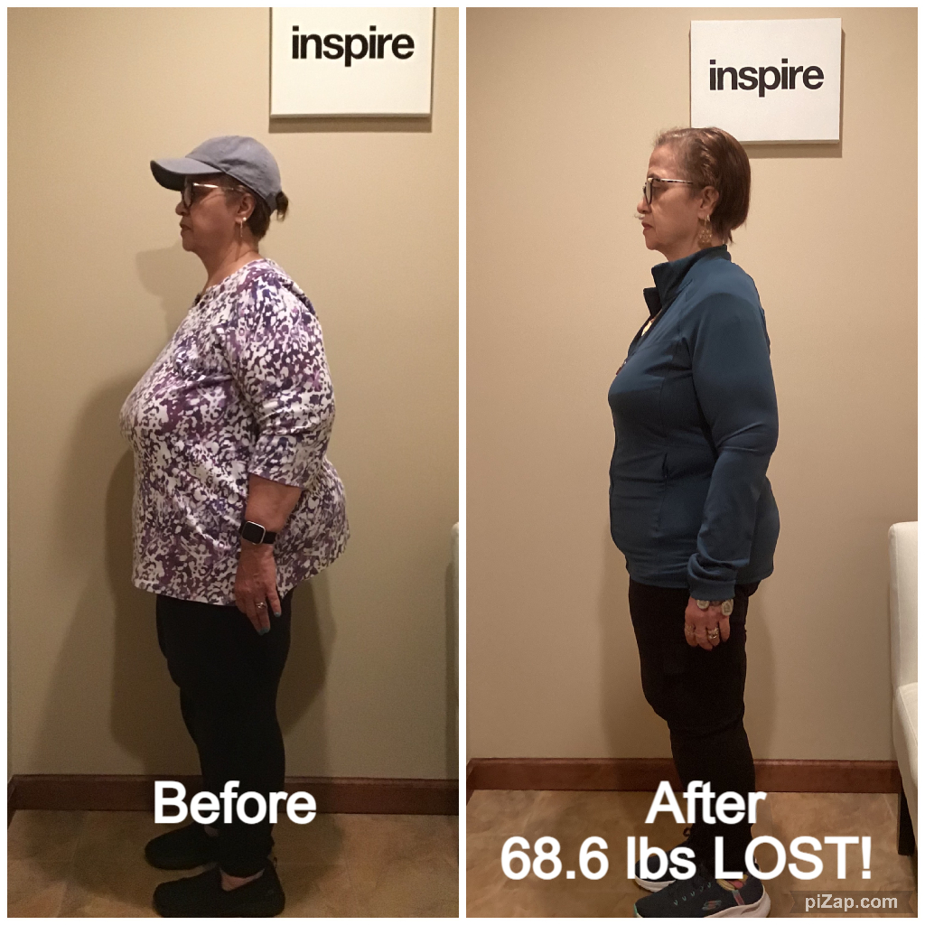 Inspire client BS, lost 68.6 pounds