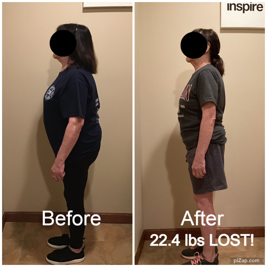 Inspire client CS, lost 22.4 pounds