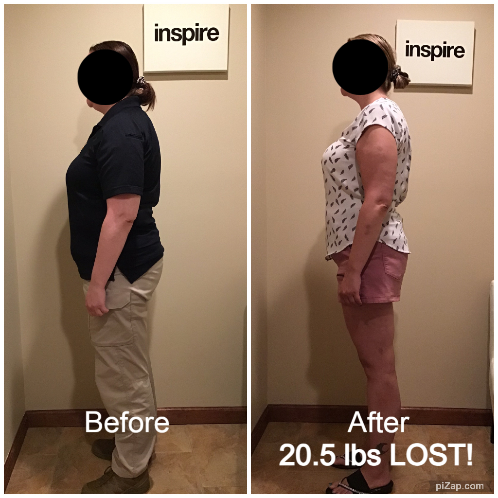 Inspire client DR, lost 20.5 pounds