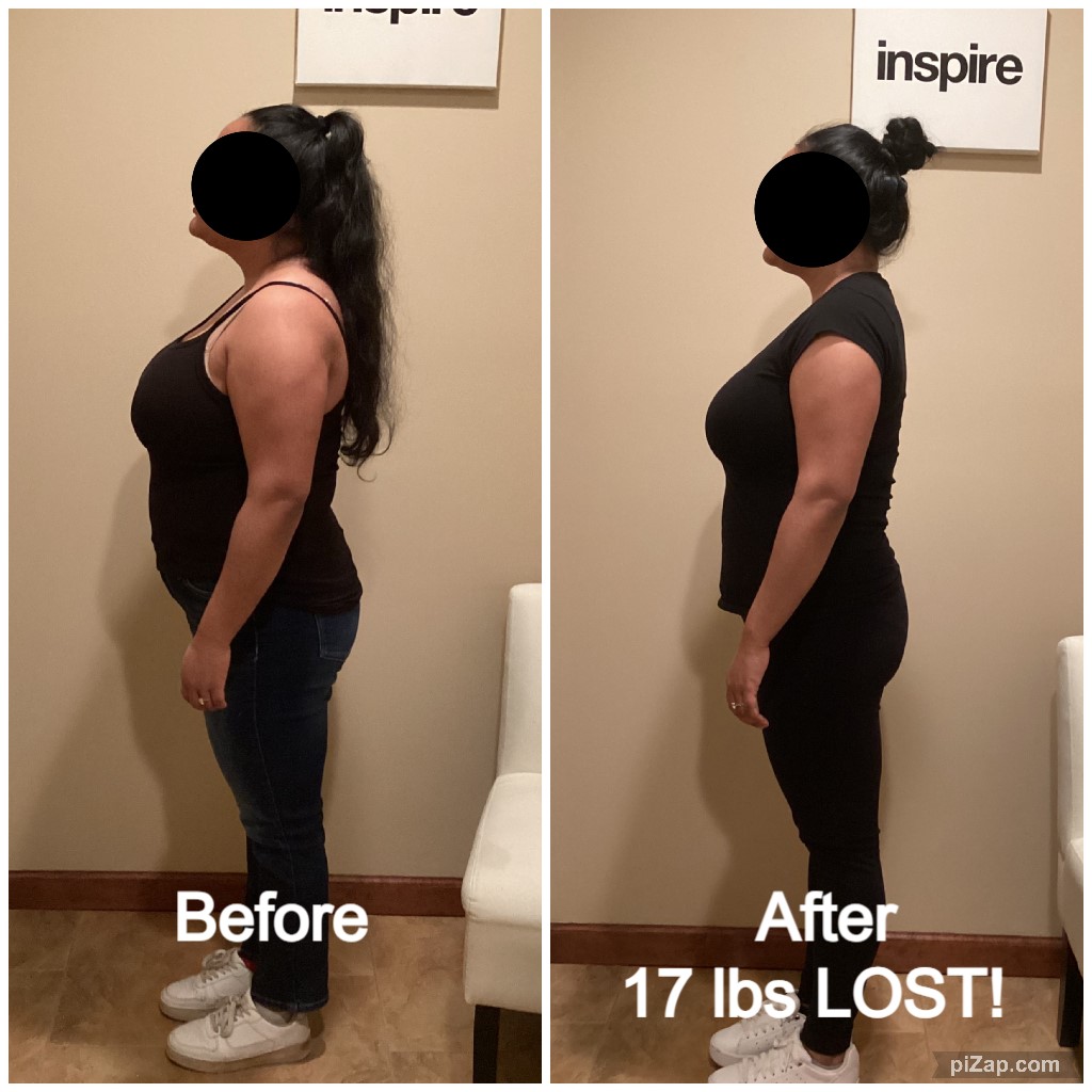 Inspire client DW, lost 17 pounds