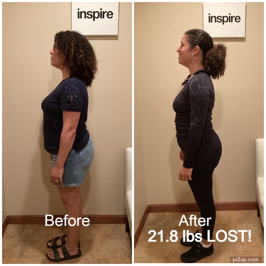 Inspire client EE, lost 21.8 pounds