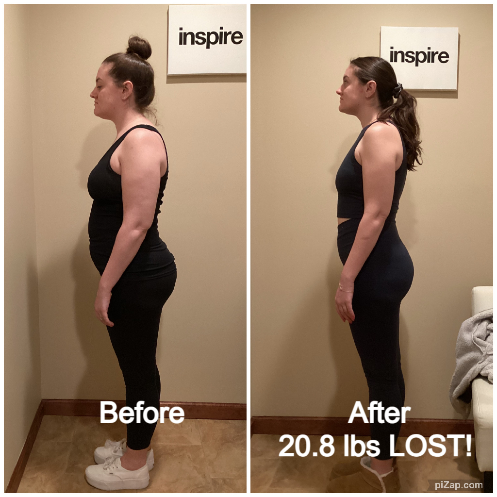 Inspire client EG, lost 20.8 pounds
