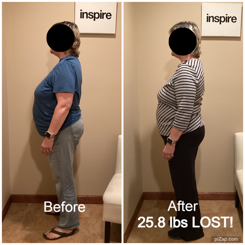 Inspire client EP, lost 25.8 pounds