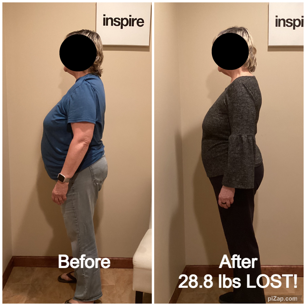 Inspire client EP, lost 28.8 pounds