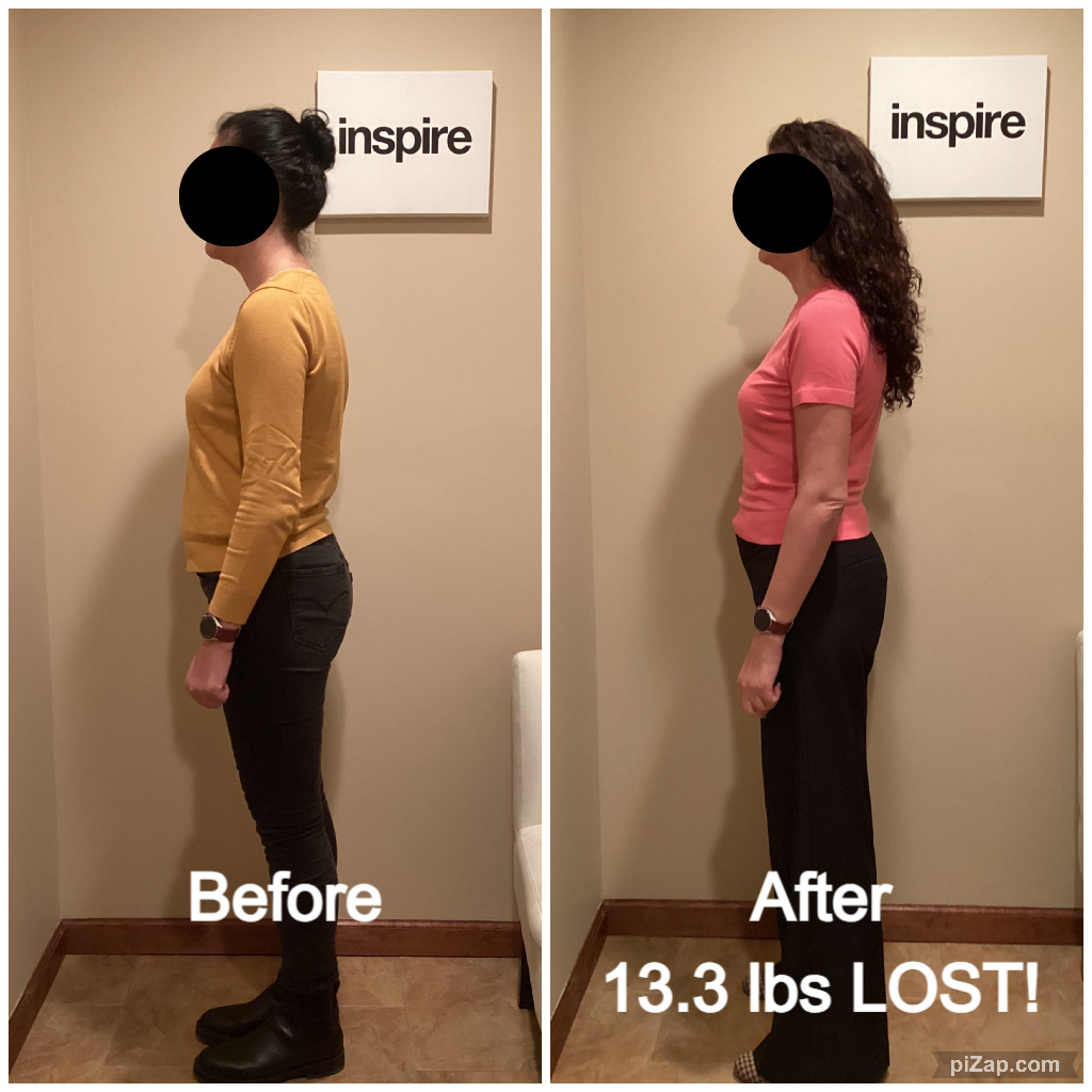 Inspire client ES, lost 13.3 pounds