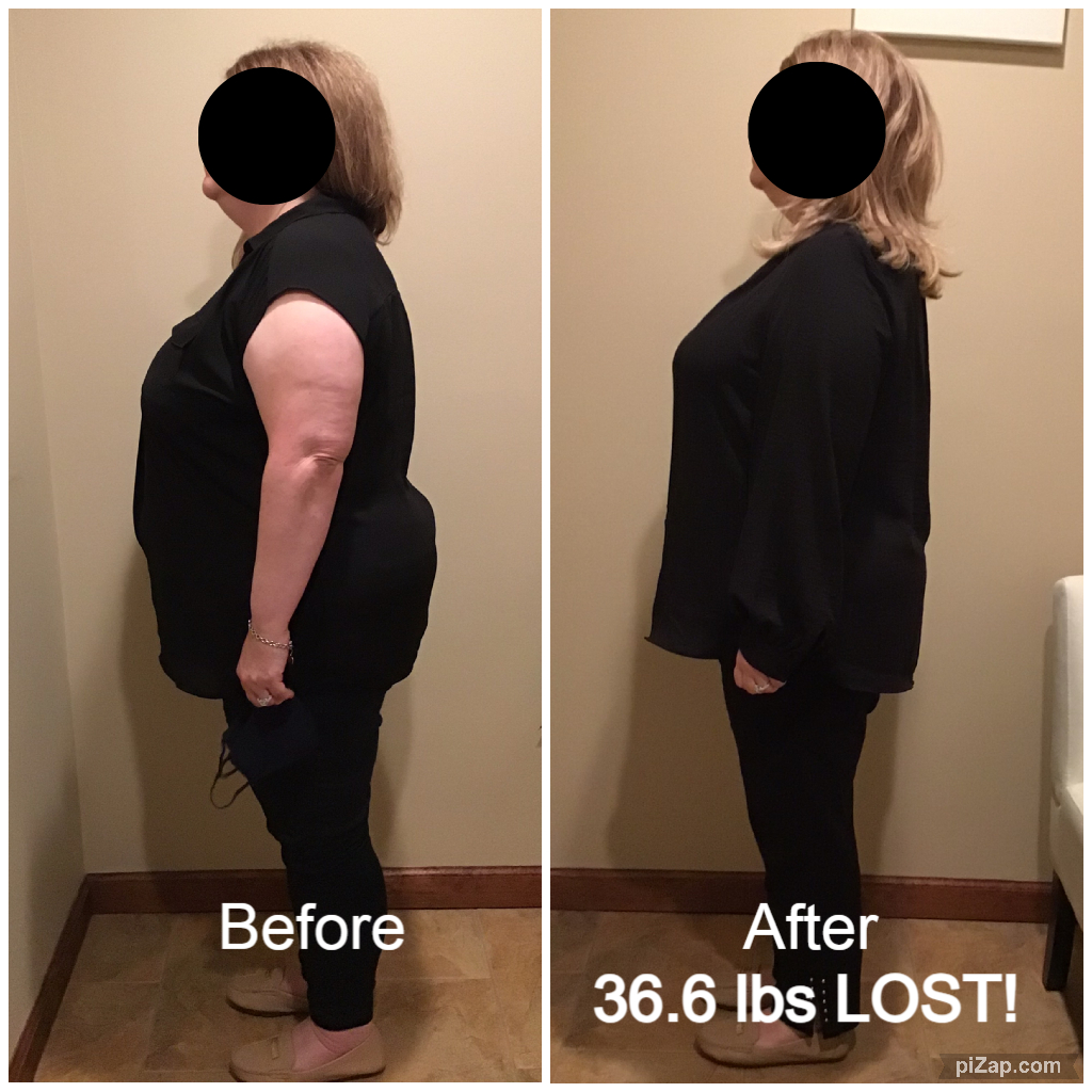 Inspire client FP, lost 36.6 pounds