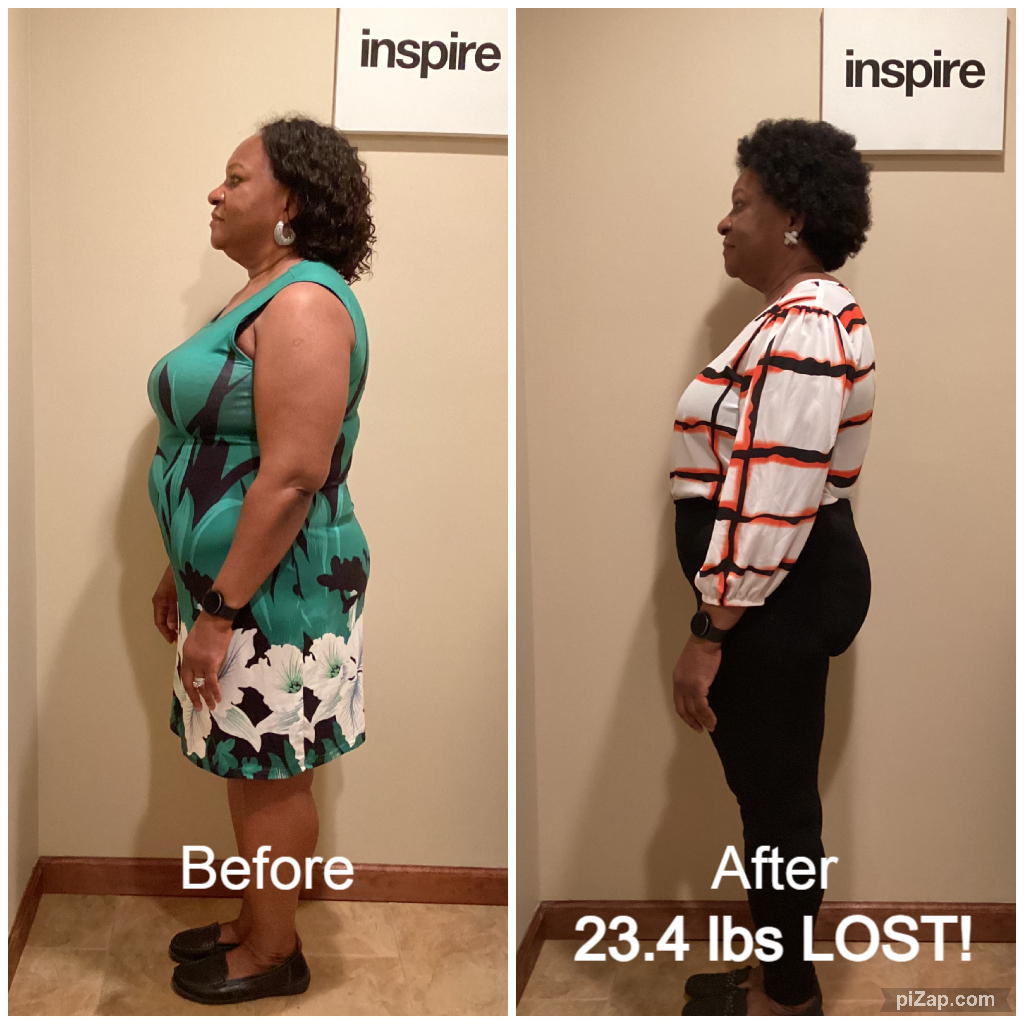 Inspire client IA, lost 23.4 pounds