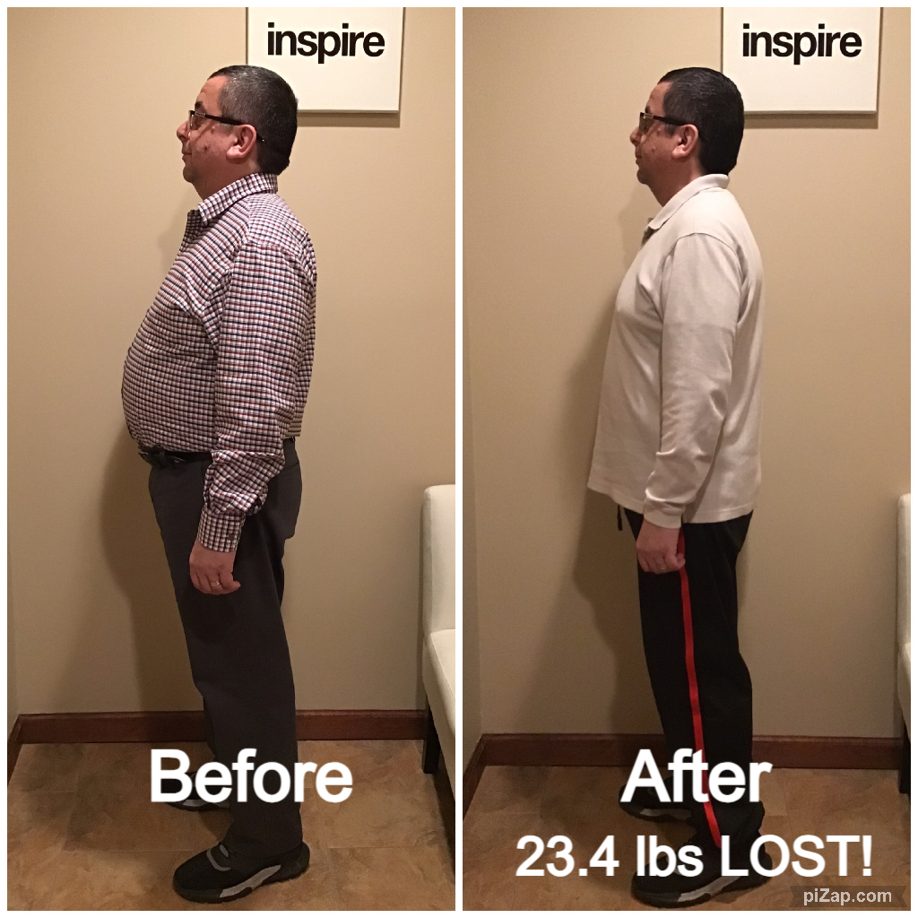 Inspire client IC, lost 23.4 pounds