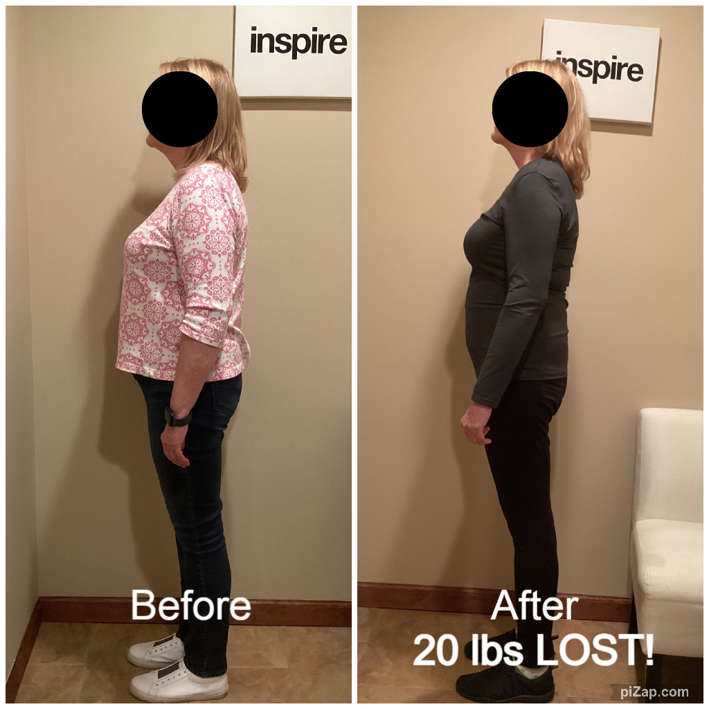 Inspire client JA, lost 20 pounds
