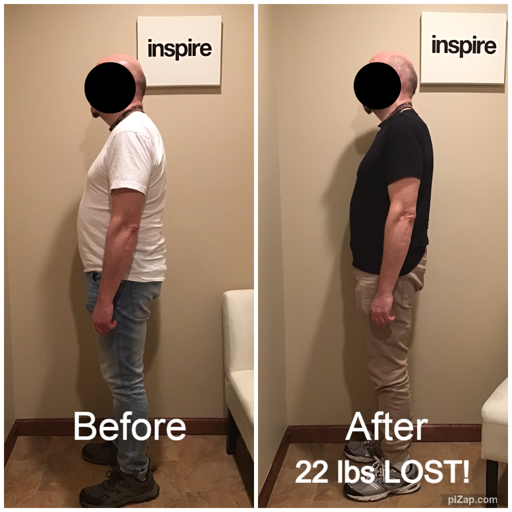 Inspire client JC, lost 22 pounds