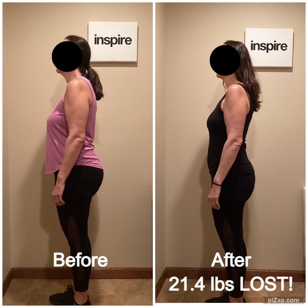 Inspire client JD, lost 21.4 pounds
