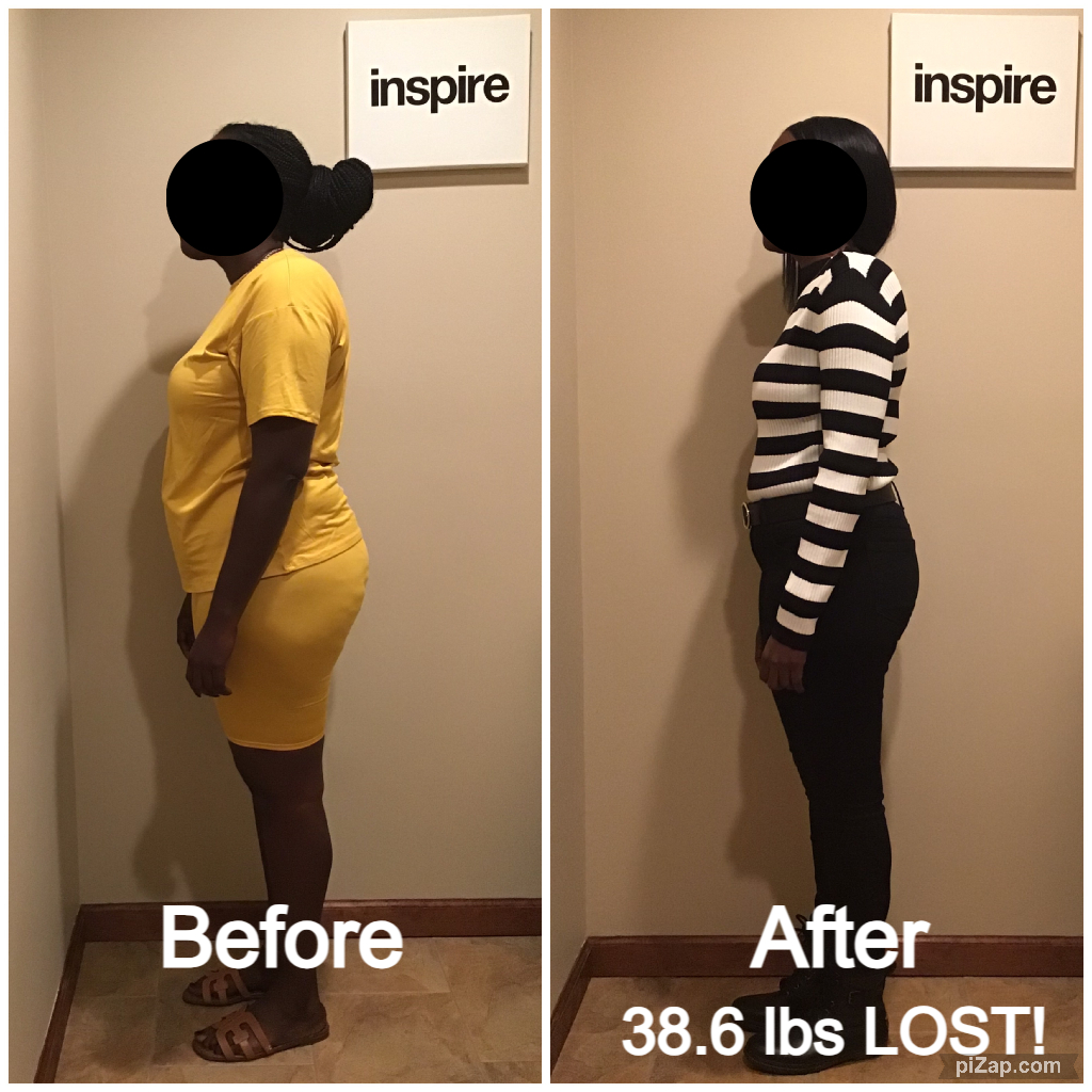 Inspire client KC, lost 38.6 pounds