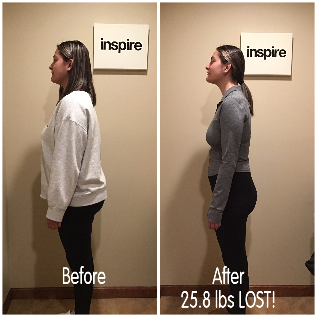 Inspire client KE, lost 25.8 pounds