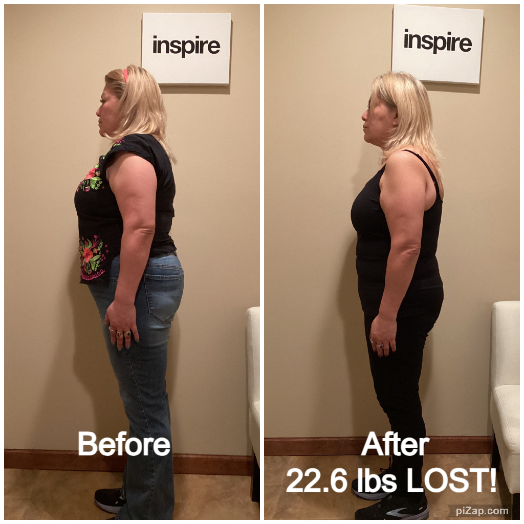 Inspire client KP, lost 22.6 pounds