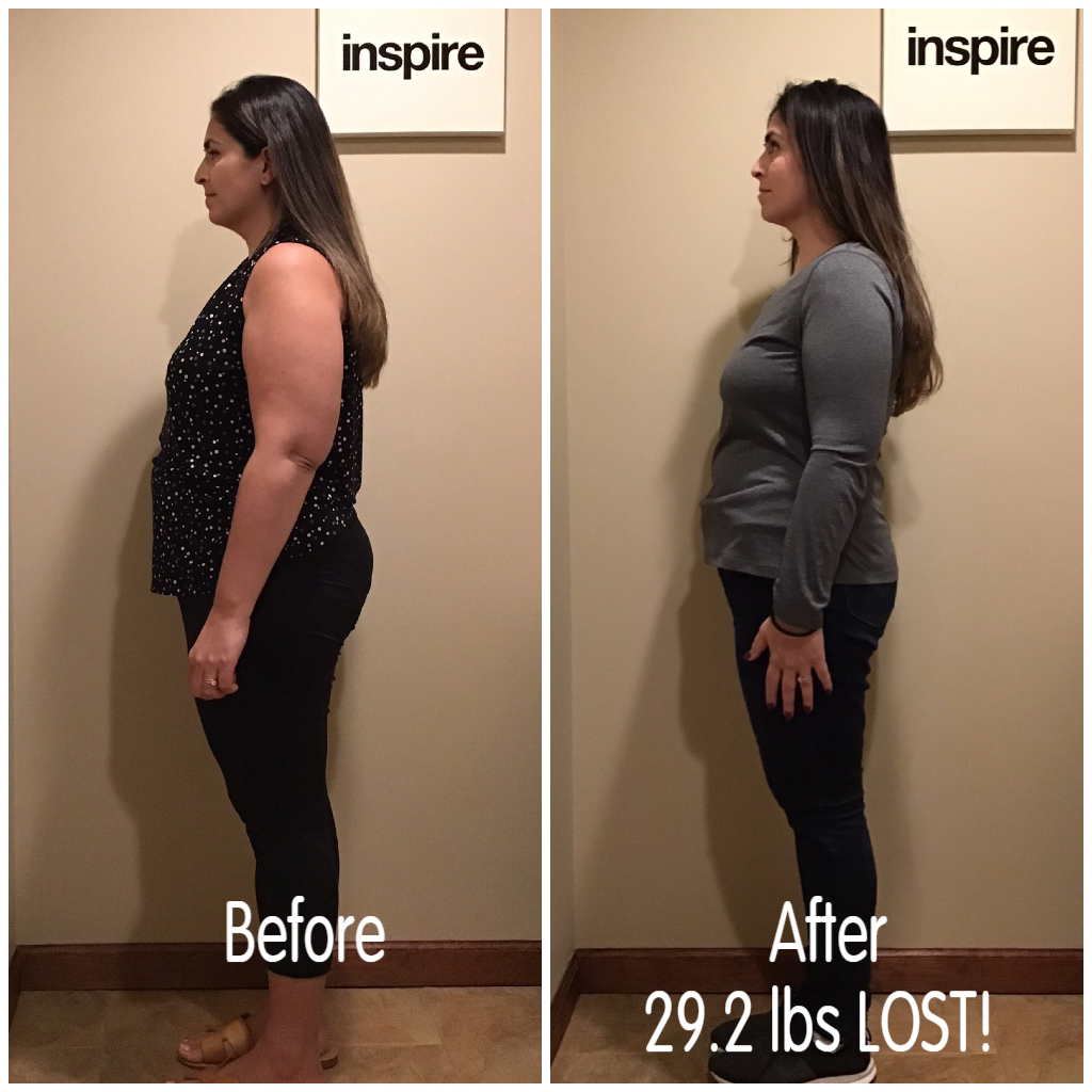 Inspire client LP, lost 29.2 pounds
