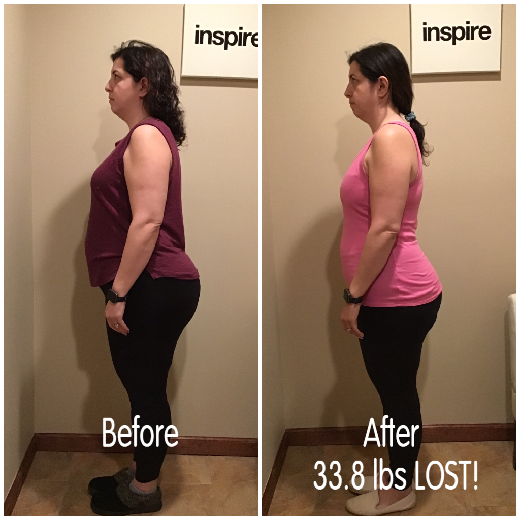Inspire client MC, lost 33.8 pounds