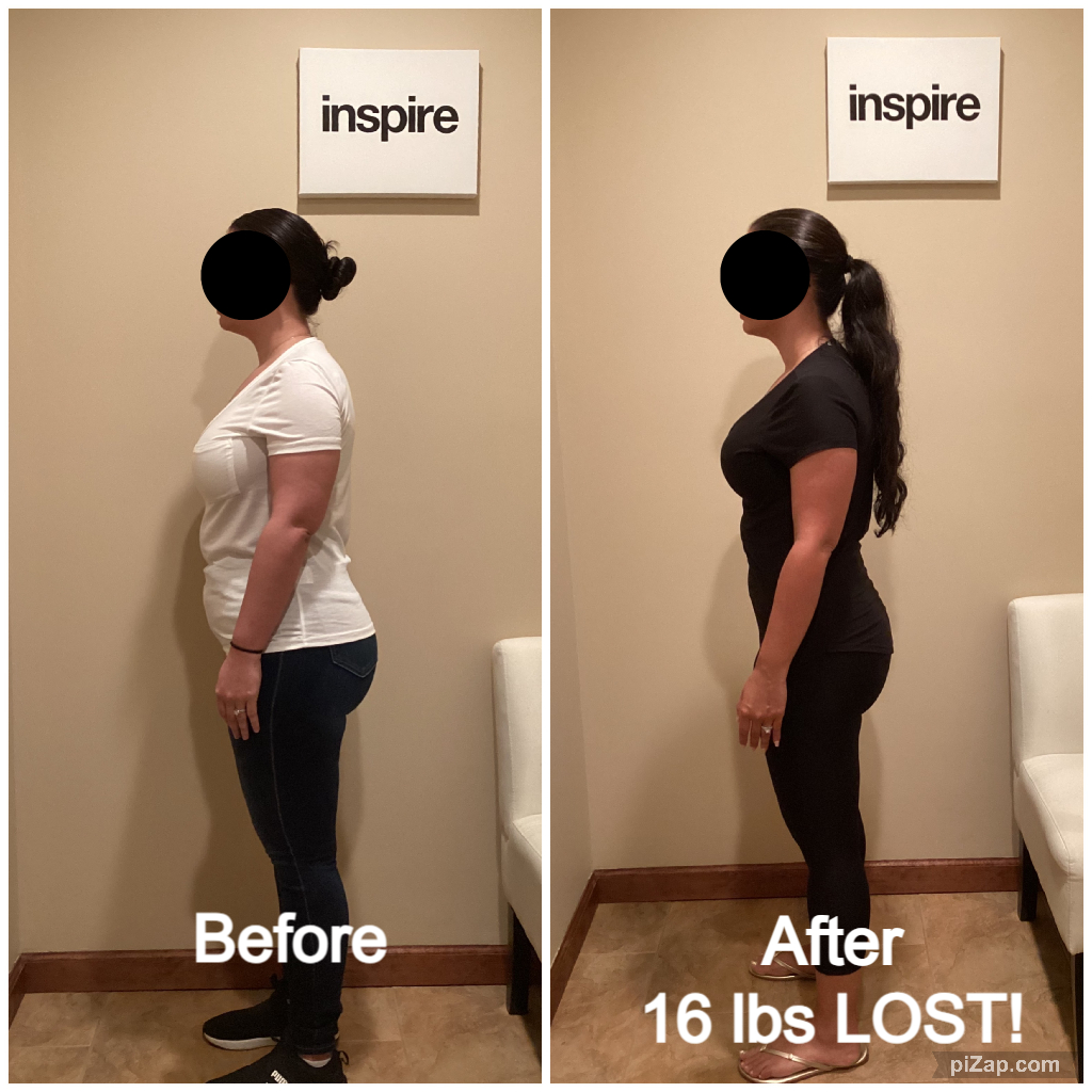 Inspire client ML, lost 16 pounds