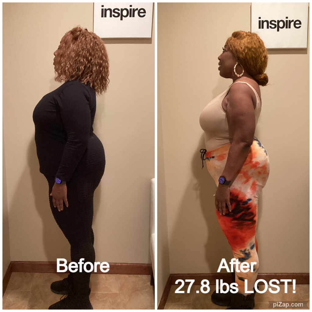 Inspire client NA, lost 27.8 pounds