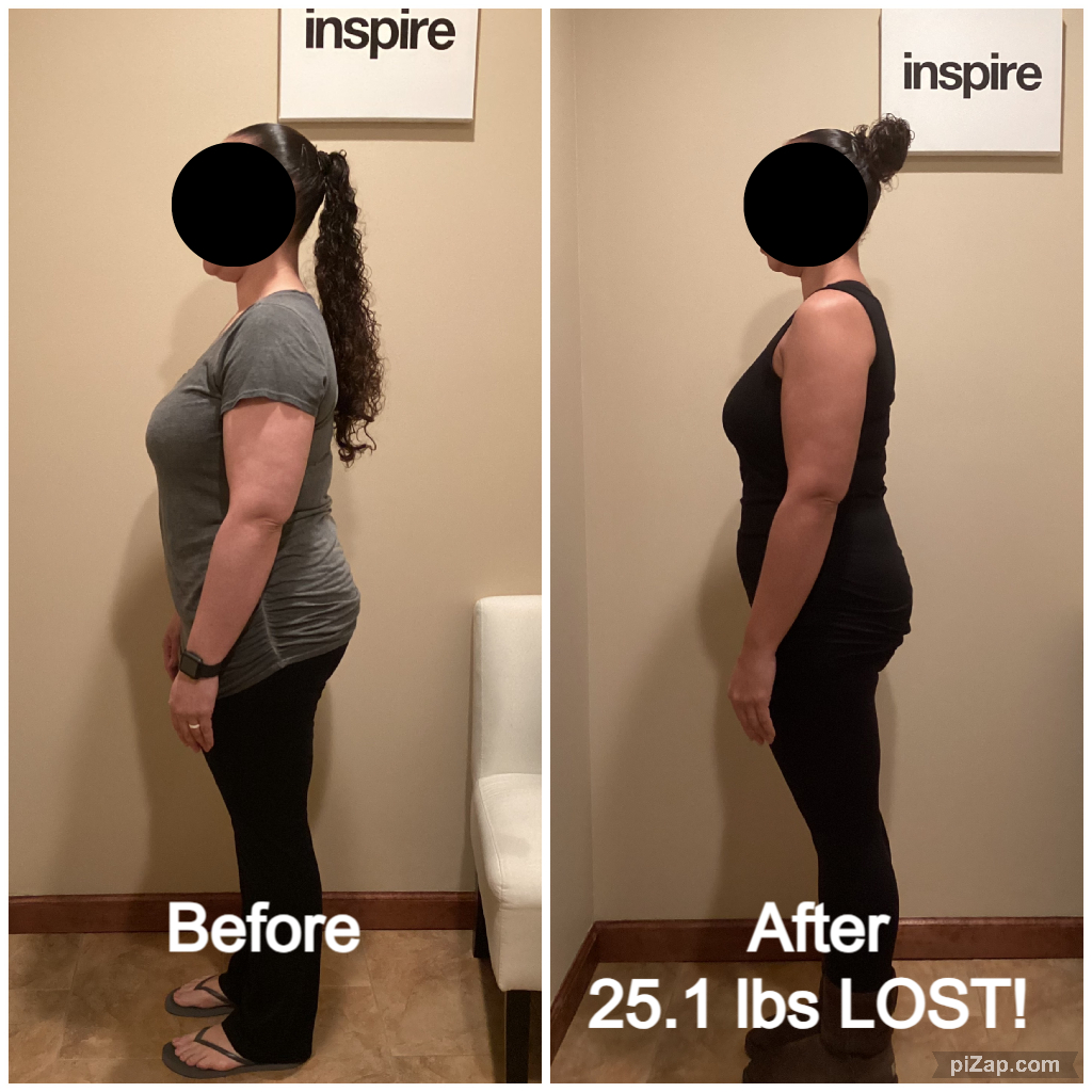 Inspire client NM, lost 25.1 pounds