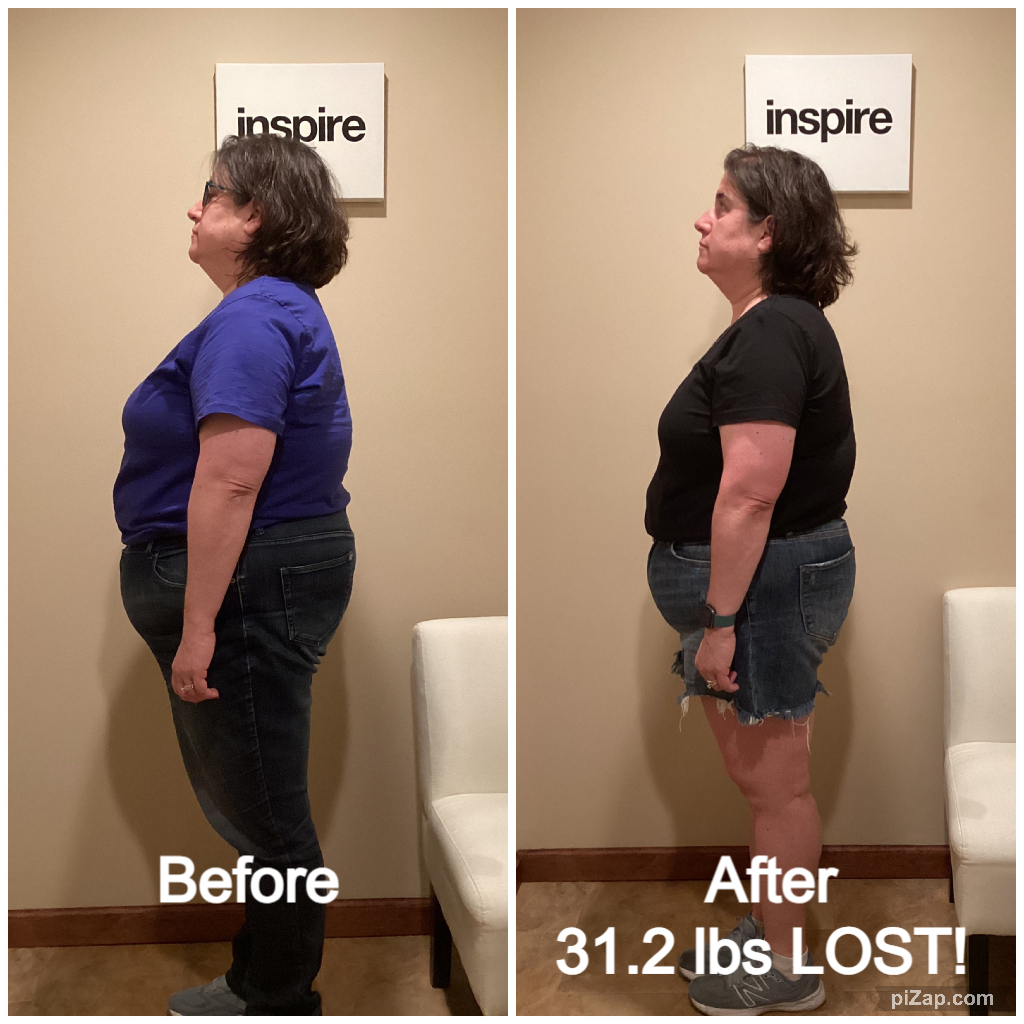 Inspire client NM, lost 31.2 pounds