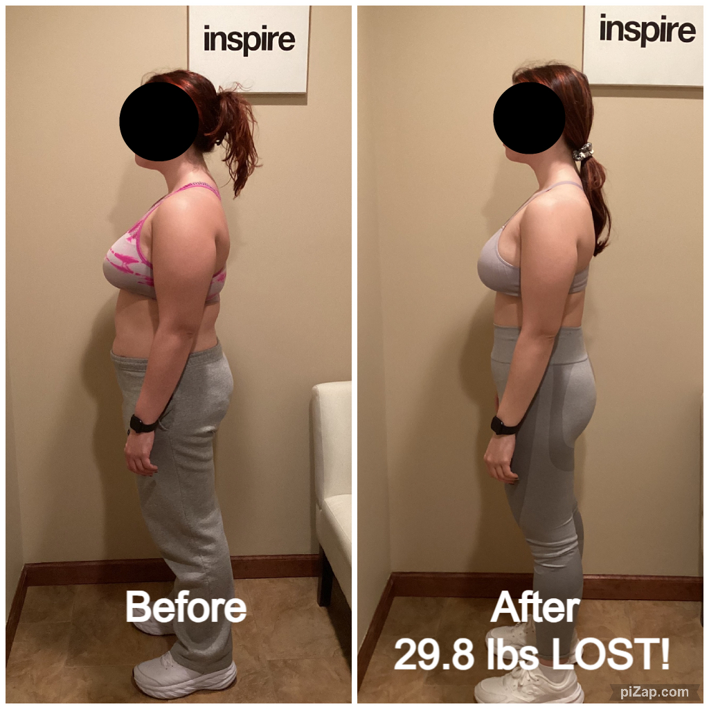 Inspire client OV, lost 29.8 pounds