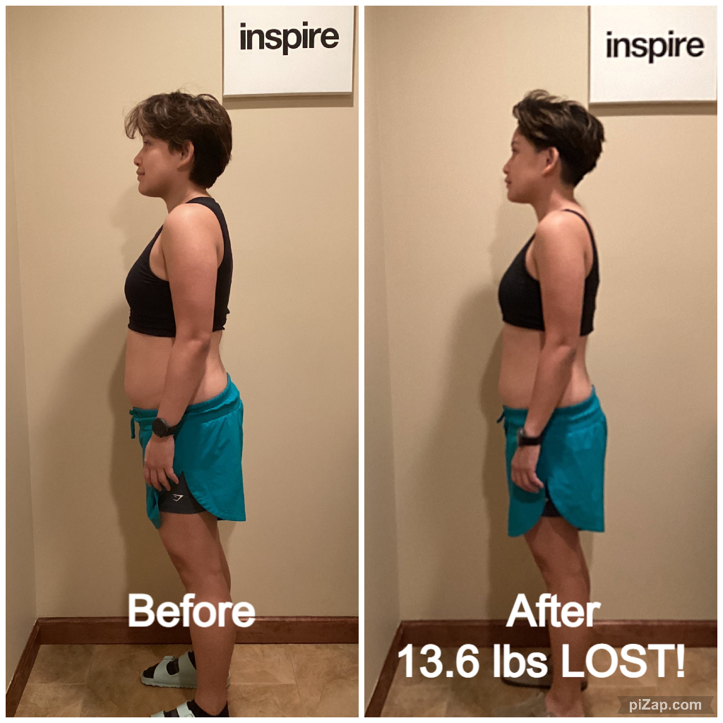 Inspire client PT, lost 13.6 pounds
