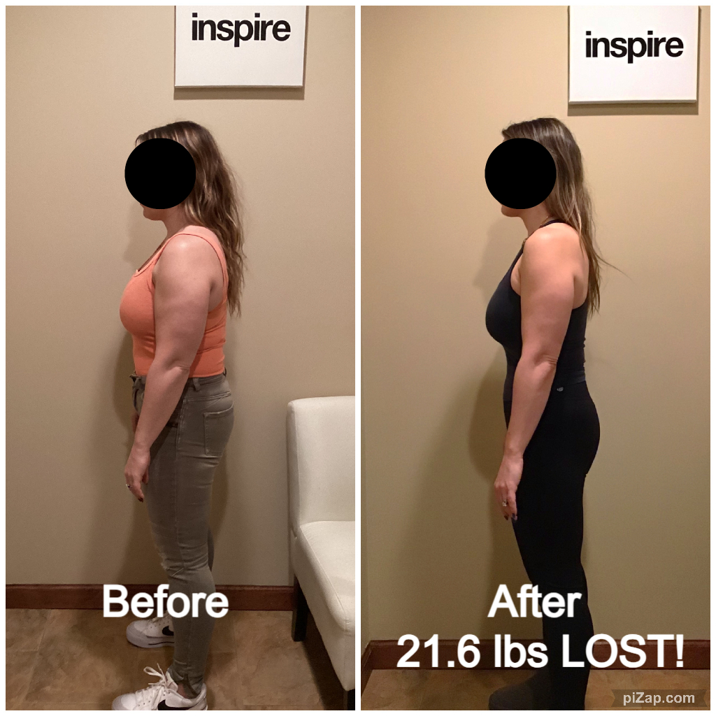 Inspire client SM, lost 21.6 pounds