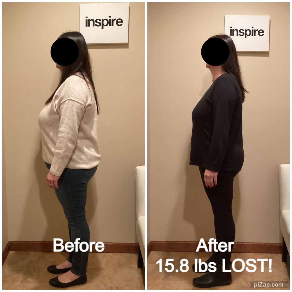 Inspire client TB, lost 15.8 pounds