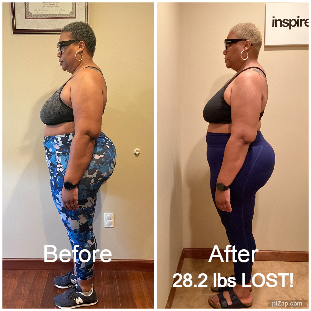 Inspire client TB, lost 28.2 pounds