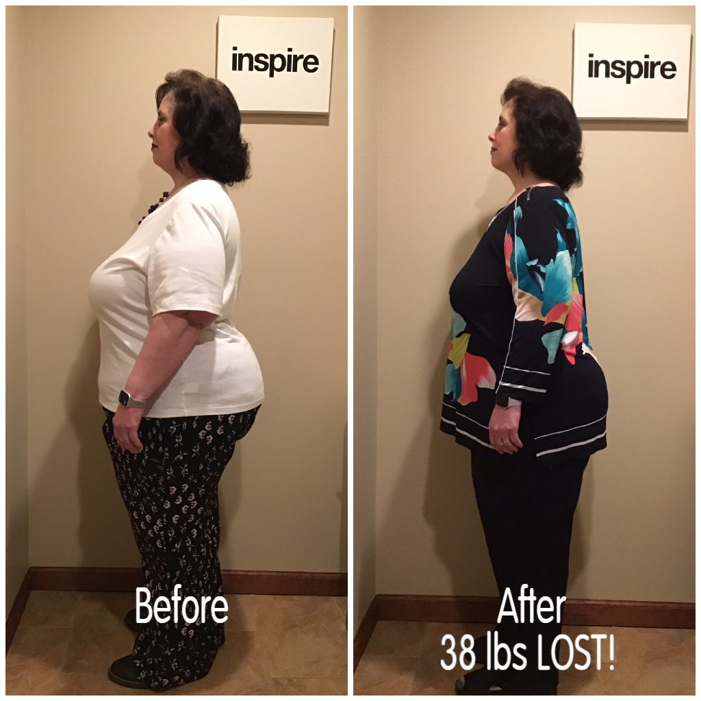Inspire client VC, lost 38 pounds