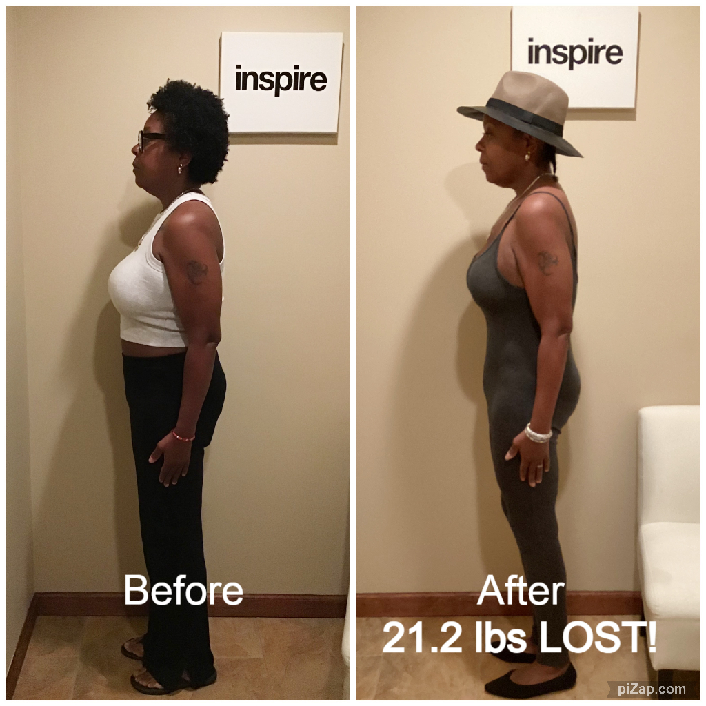 Inspire client WC, lost 21.2 pounds